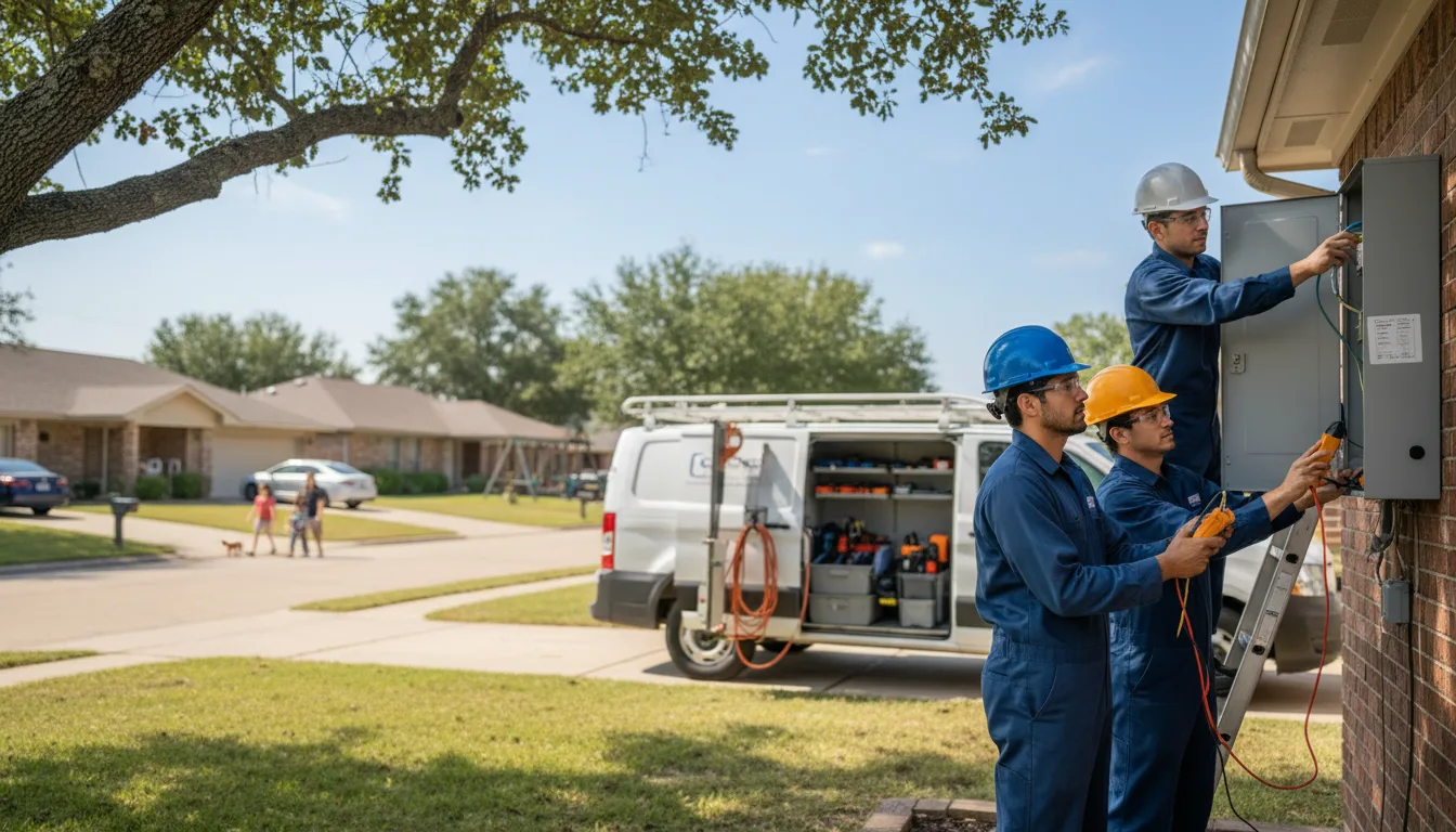 Certified electrician providing emergency electrical services in Commiskey, IN
